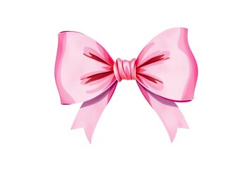 Delicate pink watercolor ribbon bow, perfect for festive decorations,  feminine,  birthday