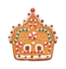 Sweet gingerbread house Christmas holiday