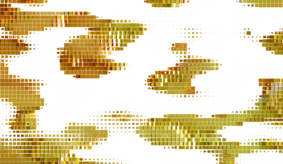 Golden square pixel art, abstract background.  Perfect for modern design projects.