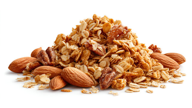 Delicious granola and nuts a healthy breakfast option - Powered by Adobe
