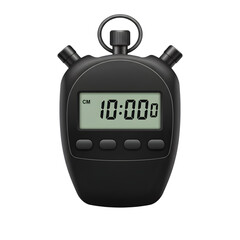 Stopwatch timer sports equipment minimal vector fitness design isolated on transparent background. Generated AI