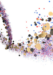 Vibrant confetti explosion, ideal for festive designs.
