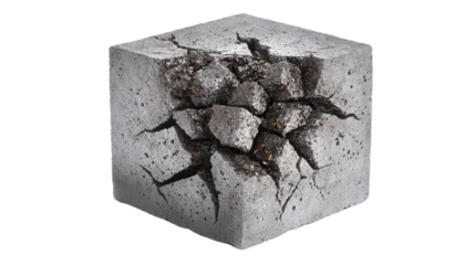 Self-Healing Concrete for Infrastructure background isolated on a Transparent background, PNG file.