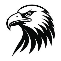 Obraz premium Eagle head silhouette icon logo generated by ai