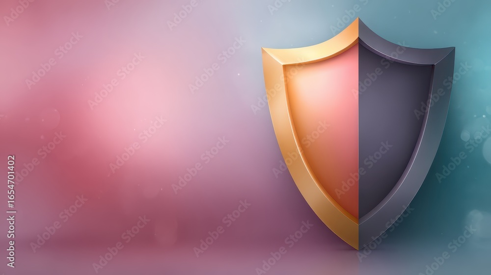 Aufkleber modern shield icon representing digital protection and internet security against threats and vulnera