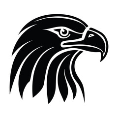 Obraz premium Eagle head silhouette icon logo generated by ai