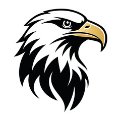 Obraz premium Eagle head silhouette icon logo generated by ai