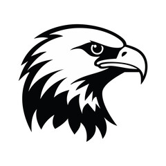 Obraz premium Eagle head silhouette icon logo generated by ai