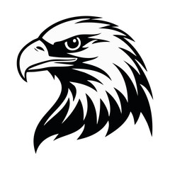 Obraz premium Eagle head silhouette icon logo generated by ai