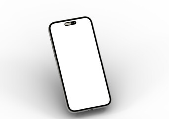 High-quality stock photo of a modern smartphone with a blank screen, perfect for app presentations or website mockups.
