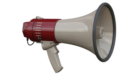 Isolated Red and White Megaphone