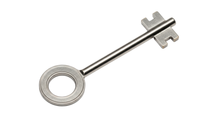 Isolated Silver Key