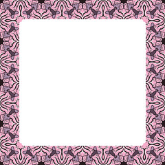 Aesthetic colorful purple white frame illustration 