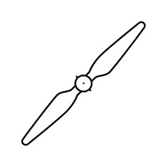 propeller unmanned aerial vehicle line icon vector illustration