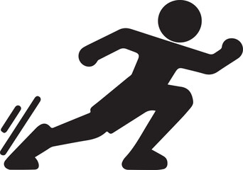 Dynamic silhouette style vector minimal sport logo design, modern athletic icon illustration, simple black emblem for fitness, team branding, active lifestyle, gym, training, competition, and professi