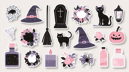 witch elements clipart set