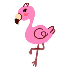 Cute baby Doflamingo. vector art and illustration.