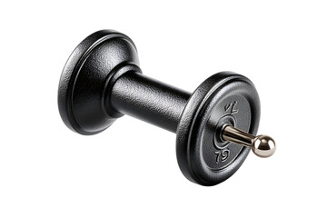 Powerful black dumbbell with chrome handle for intense fitness training and strength building sessions