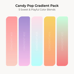 Candy Pop Gradient Pack  5 Sweet and Playful Color Blends