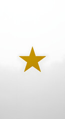 A single golden star is centered on a white background with subtle gradient shading.