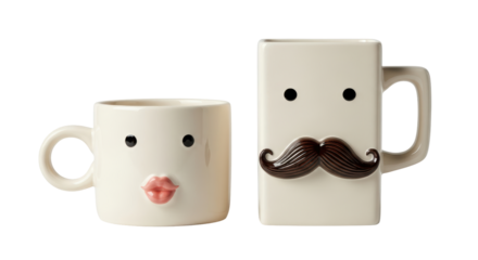 Isolated Couple Mugs