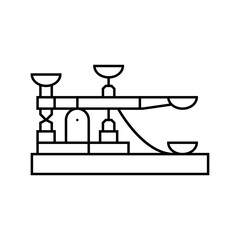 telegraph industry line icon vector illustration