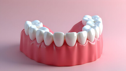 Fototapeta premium Artificial Teeth Whitening Treatment Gradual Color Change