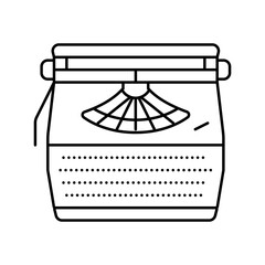 typewriter industry line icon vector illustration