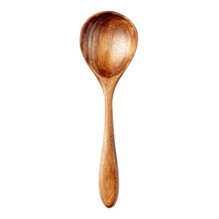 Simple Wooden Spoon Isolated on White Background for Culinary and Kitchen Use in Stock Photography
