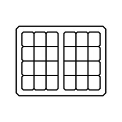 solar panel industry line icon vector illustration