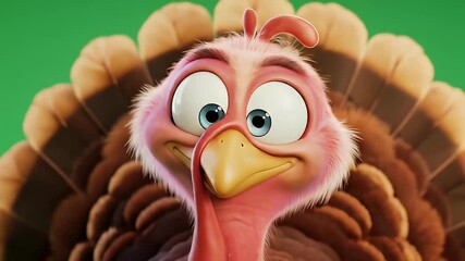 happy thanksgiving cartoon turkey greeting - Powered by Adobe