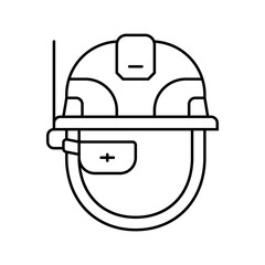 Fototapeta premium wearable technology industry line icon vector illustration