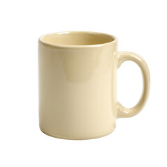 Plain Ceramic Mug Isolated on White Background Perfect for Beverage Use and Minimalist Design