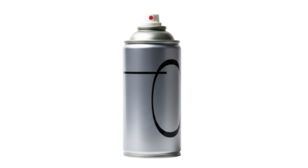 Isolated Silver Spray Can