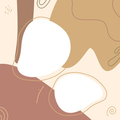 Abstract twibbon template with earthy tones and organic shapes. Perfect for social media frames, photo overlays, campaigns, and digital invitations.