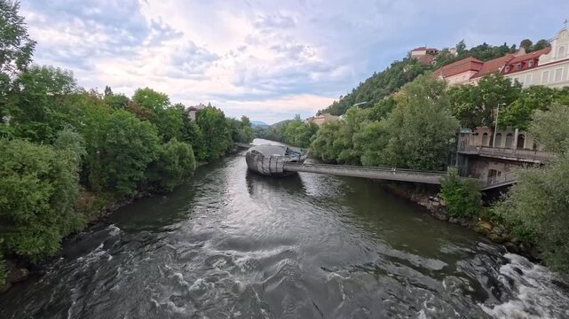 Graz Island in the Mur river Austria