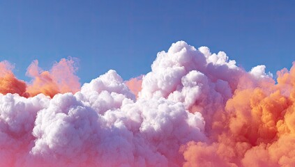 Vibrant cloudscape with pastel hues