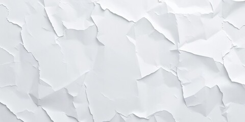 Obraz premium Close-up of crumpled, aged white paper texture, image, blank