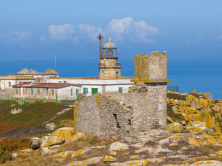 O Vello Faro de las Islas Sisargar en Malpica, Galicia