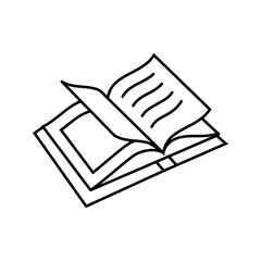 open book slow living line icon vector illustration