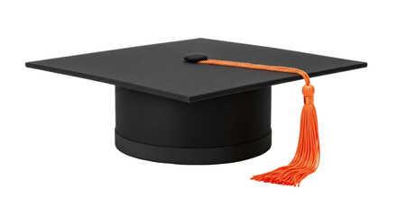 Isolated Graduation Cap with Tassel
