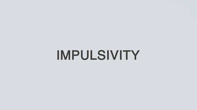 Impulsivity word diagnosed with a stethoscope held in hand on a white background, illustrating behavioral trait, mental health evaluation, healthcare concept, and patient awareness