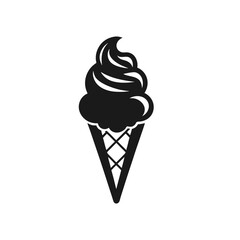 Vector of ice cream cone isolated on white background.