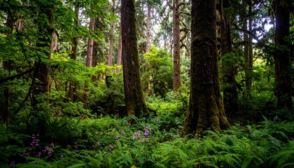 Fototapeta premium Lush rainforest canopy (1)
