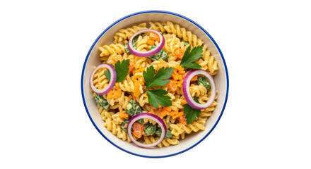 Isolated Pasta Salad
