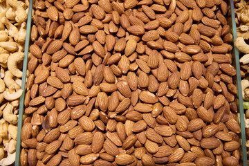Freshly Displayed Almonds at Local Market, Perfect for Healthy Snacking and Baking
