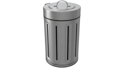 Isolated Trash Can