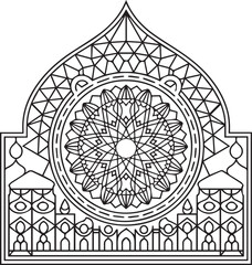 Islamic Mandala Ornament Vector Illustration