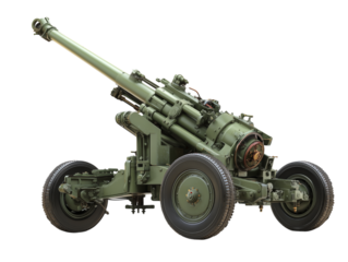 A high-angle view showcases a powerful artillery cannon