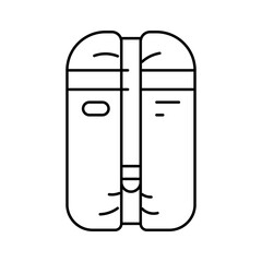 compression bag sleeping bag line icon vector illustration